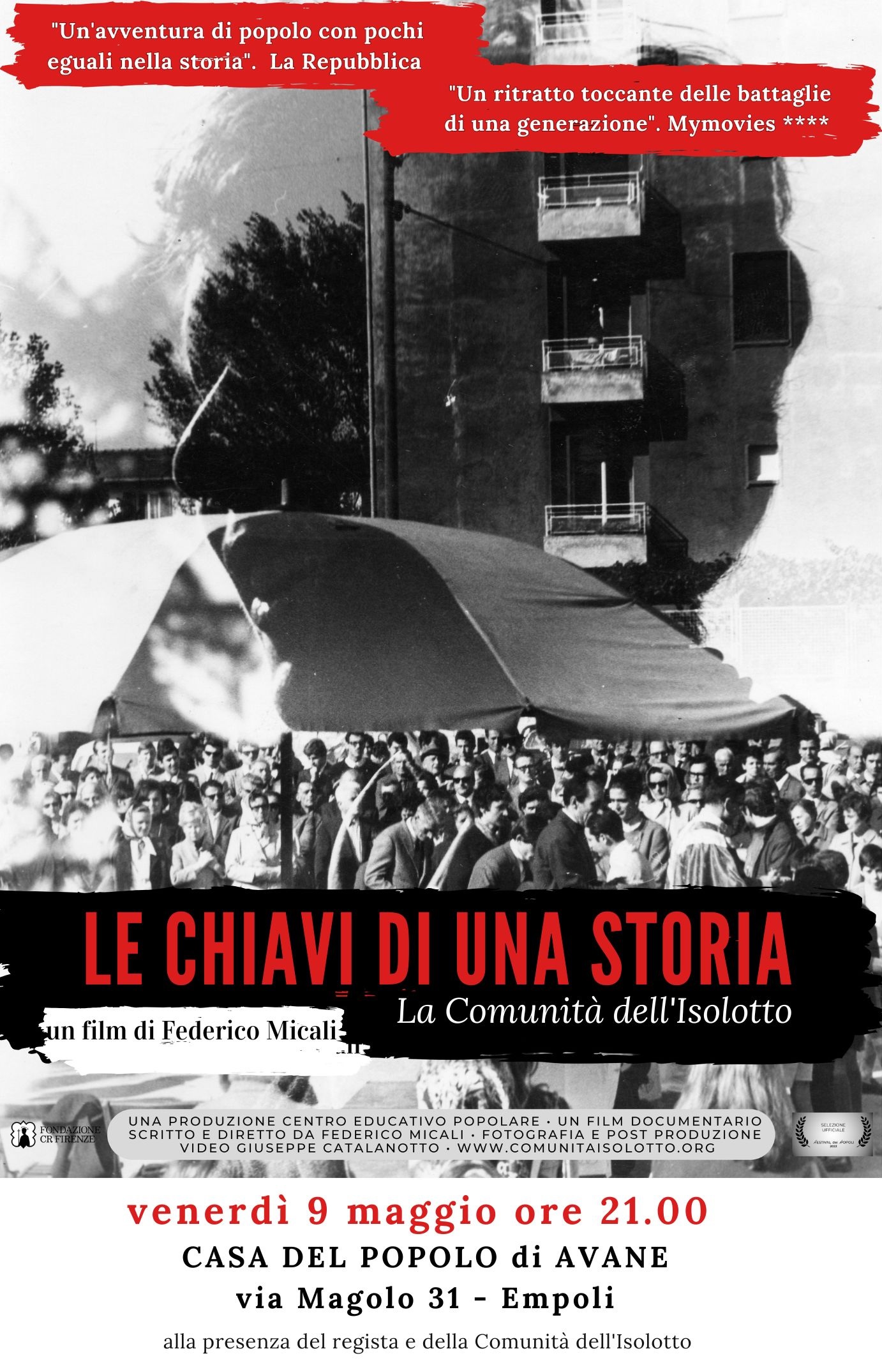 09.05.25 – “Le Chiavi di una storia” ad Avane (Empoli) – proiezione alle 21:00